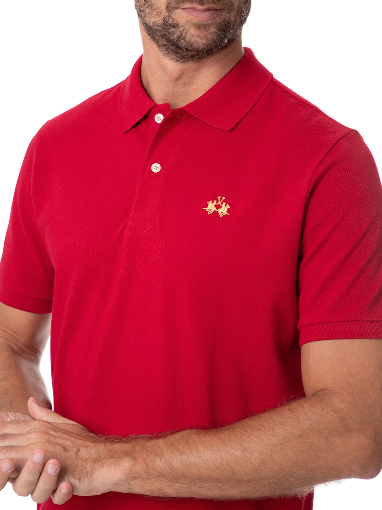 Polo Masculina 1950 Pietro Vermelho La Martina