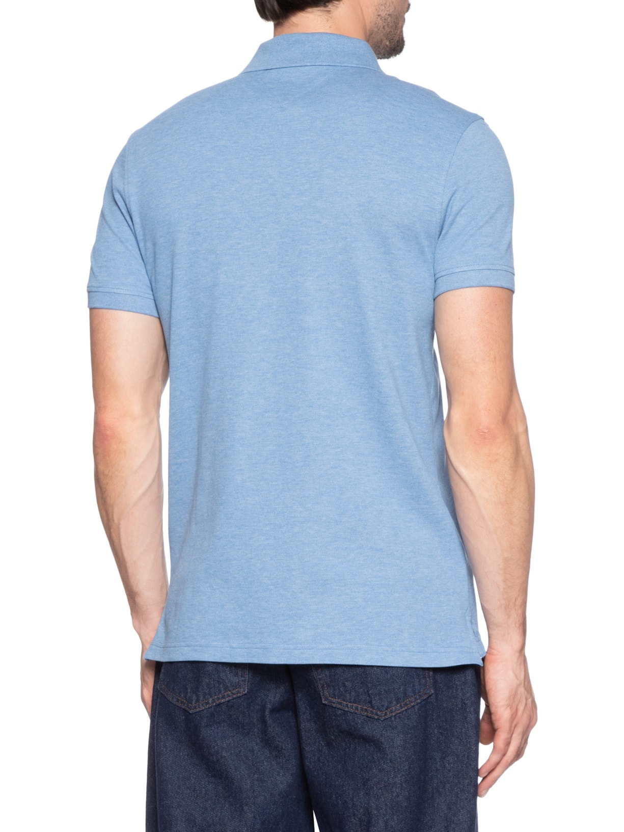 Polo Masculina 1985 Regular Fit Algodão Orgânico Azul Tommy Hilfiger