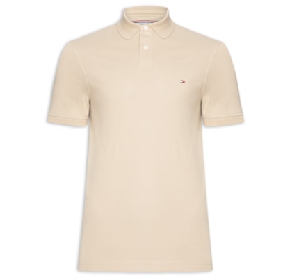Polo Masculina 1985 Regular Fit Algodão Orgânico - Bege 