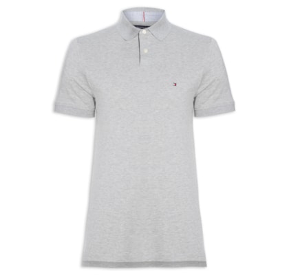 Polo Masculina 1985 Regular Fit Algodão Orgânico - Cinza