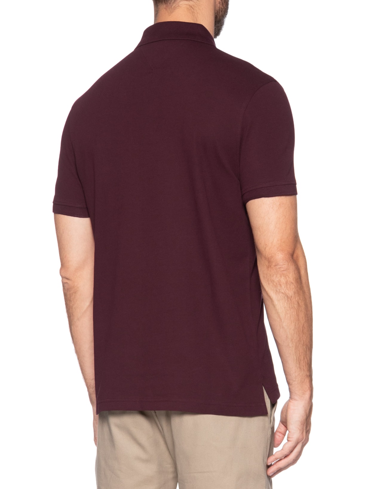 Polo Masculina 1985 Regular Fit Algodão Orgânico Vermelho Tommy Hilfiger