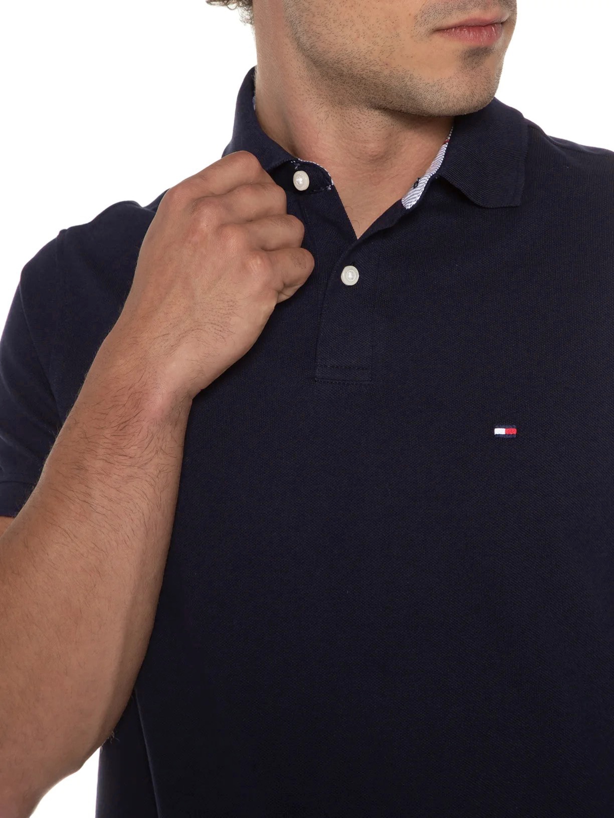Polo Masculina 1985 Regular Fit Azul Tommy Hilfiger