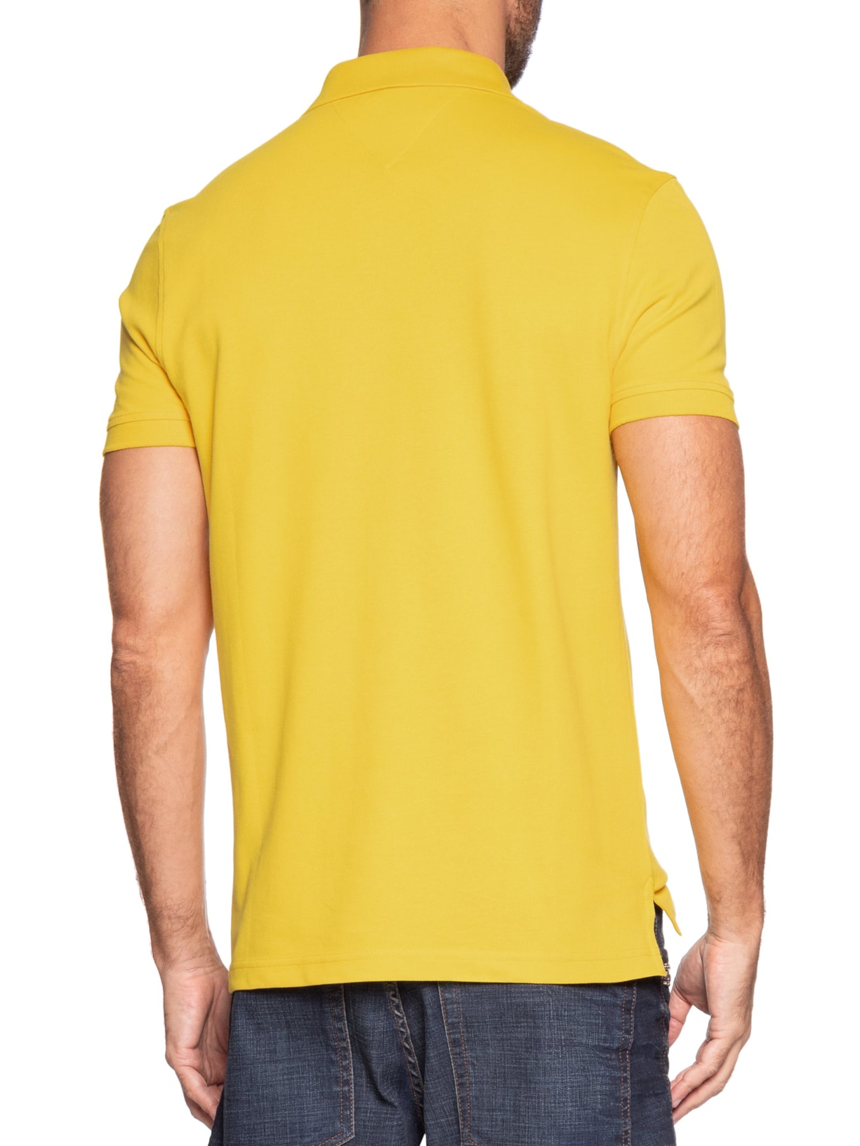 Polo Masculina 1985 Regular Fit Com Logo No Peito Amarelo Tommy Hilfiger