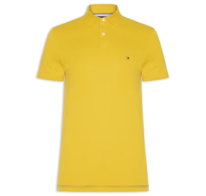 Polo Masculina 1985 Regular Fit Com Logo No Peito - Amarelo