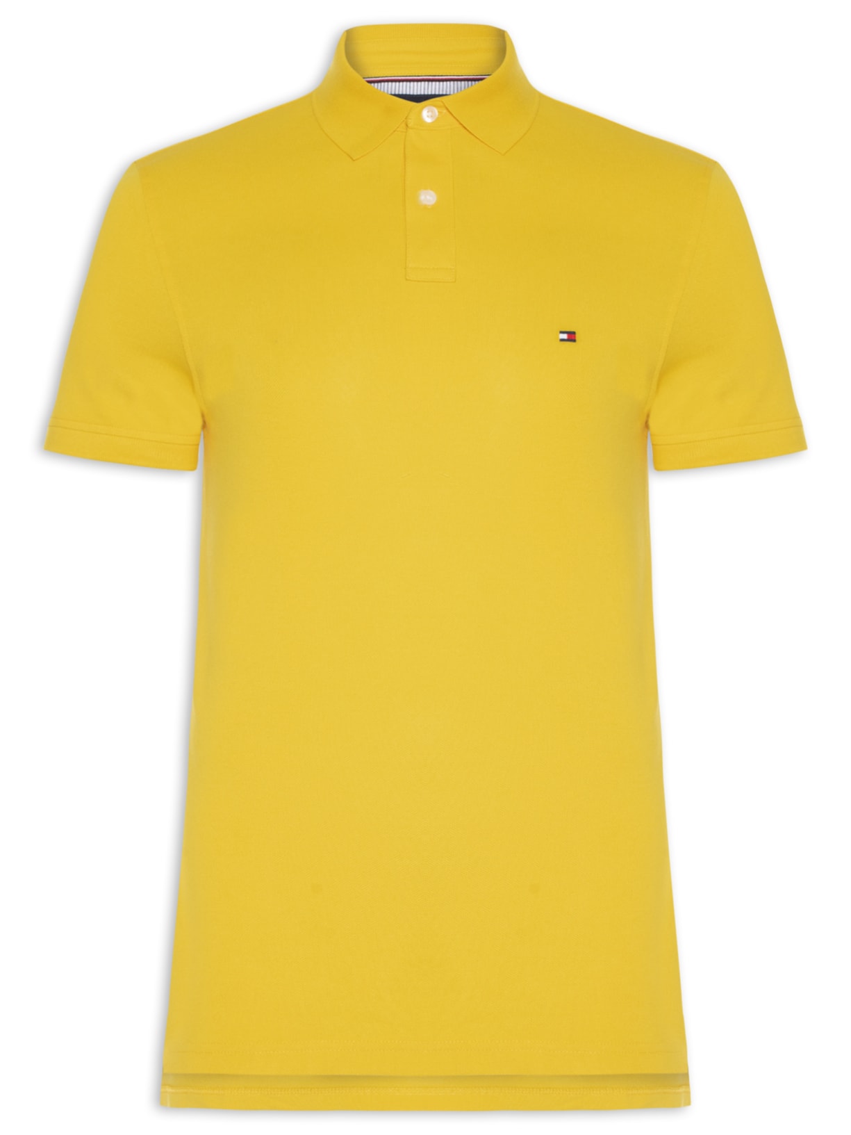 Polo Masculina 1985 Regular Fit Com Logo No Peito - Amarelo