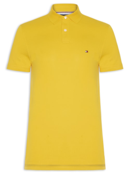 Polo Masculina 1985 Regular Fit Com Logo No Peito - Amarelo