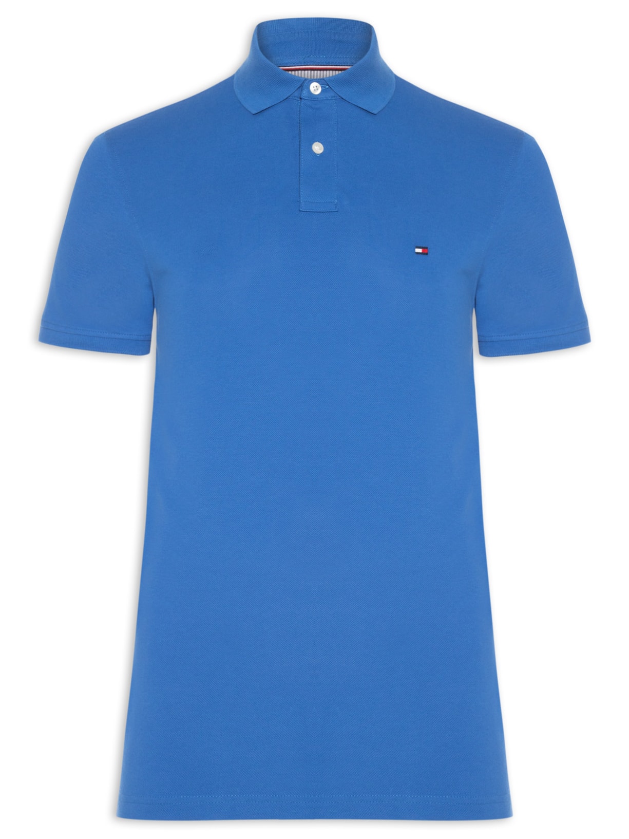 Polo Masculina 1985 Regular Fit Com Logo No Peito Azul Tommy Hilfiger
