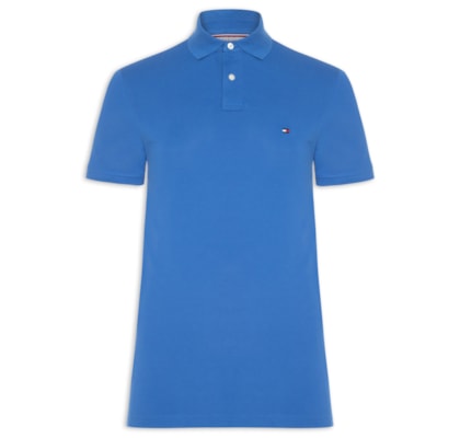 Polo Masculina 1985 Regular Fit Com Logo No Peito - Azul
