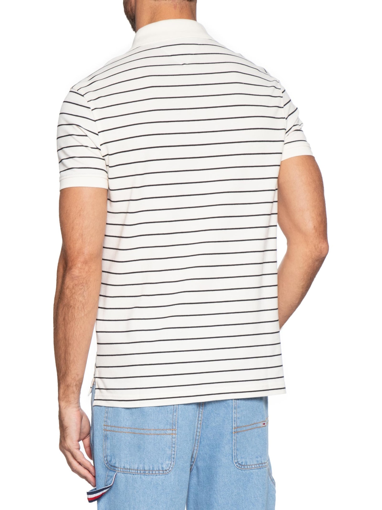 Polo Masculina 1985 Regular Fit Com Logo No Peito Branco Tommy Hilfiger