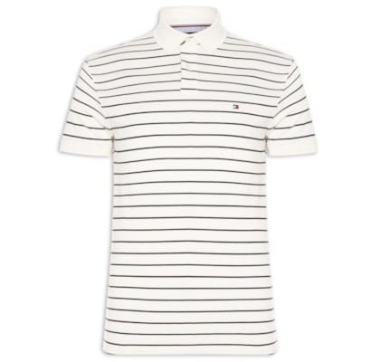 Polo Masculina 1985 Regular Fit Com Logo No Peito - Branco