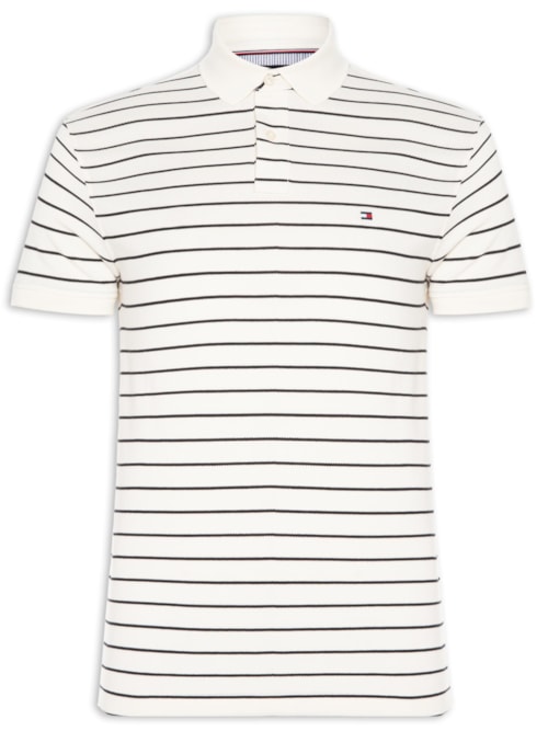 Polo Masculina 1985 Regular Fit Com Logo No Peito - Branco