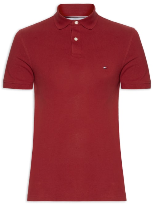 Polo Masculina 1985 Regular Fit Em Algodão - Vermelho
