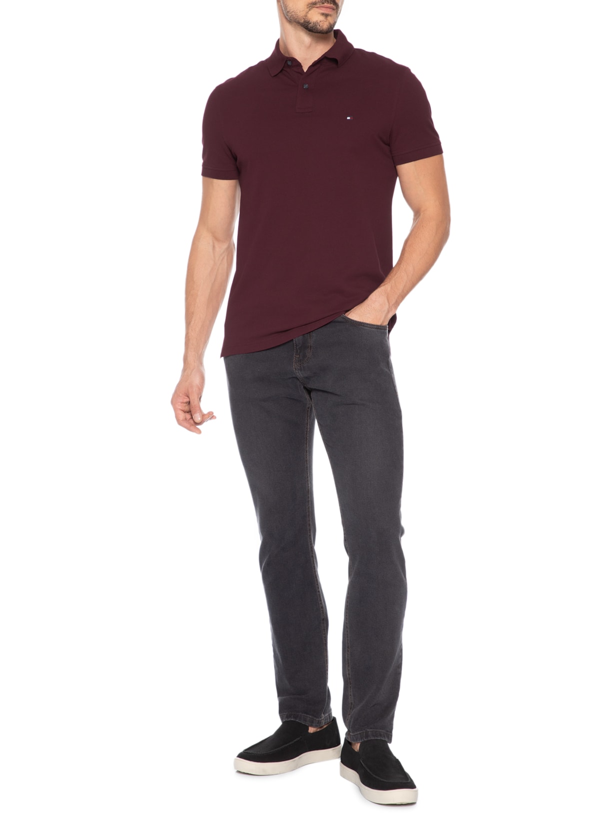 Polo Masculina 1985 Regular Fit – Vermelho Tommy Hilfiger