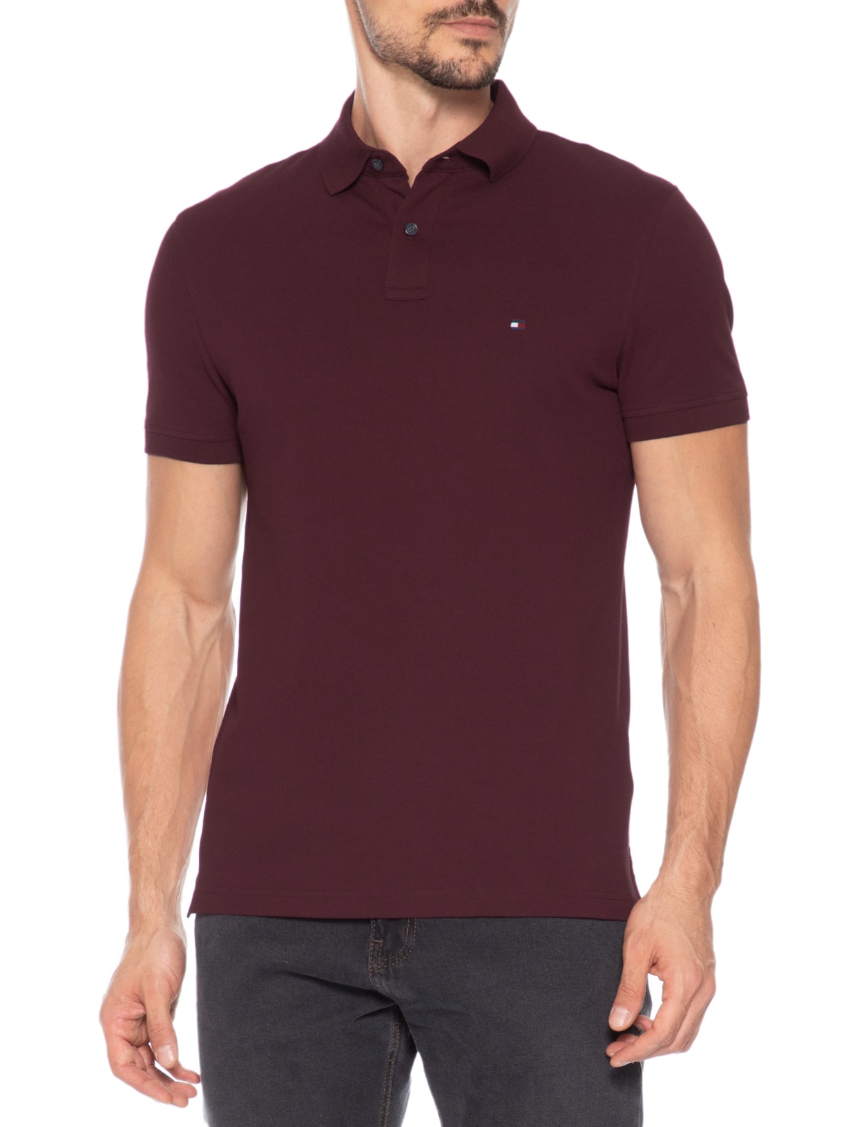 Polo Masculina 1985 Regular Fit – Vermelho Tommy Hilfiger