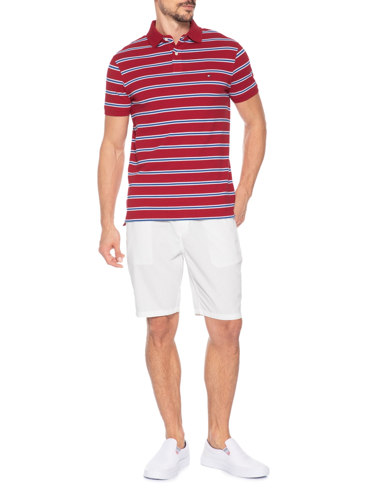 Polo Masculina 1985 Regular Fit – Vermelho Tommy Hilfiger
