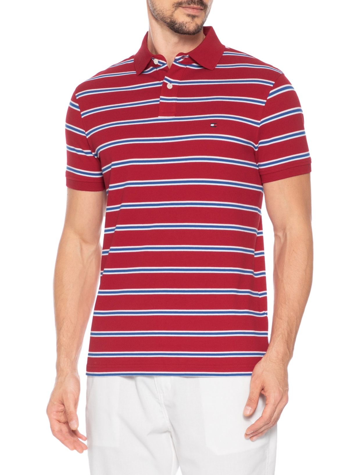 Polo Masculina 1985 Regular Fit – Vermelho Tommy Hilfiger