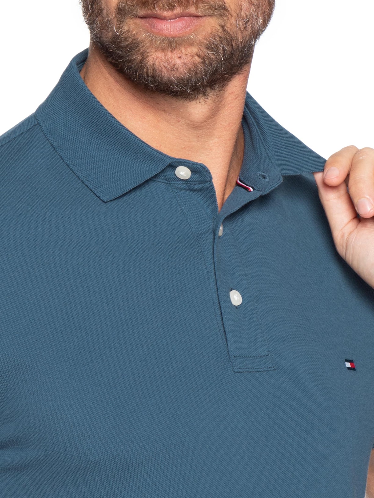 Polo Masculina 1985 Slim Fit – Azul Tommy Hilfiger