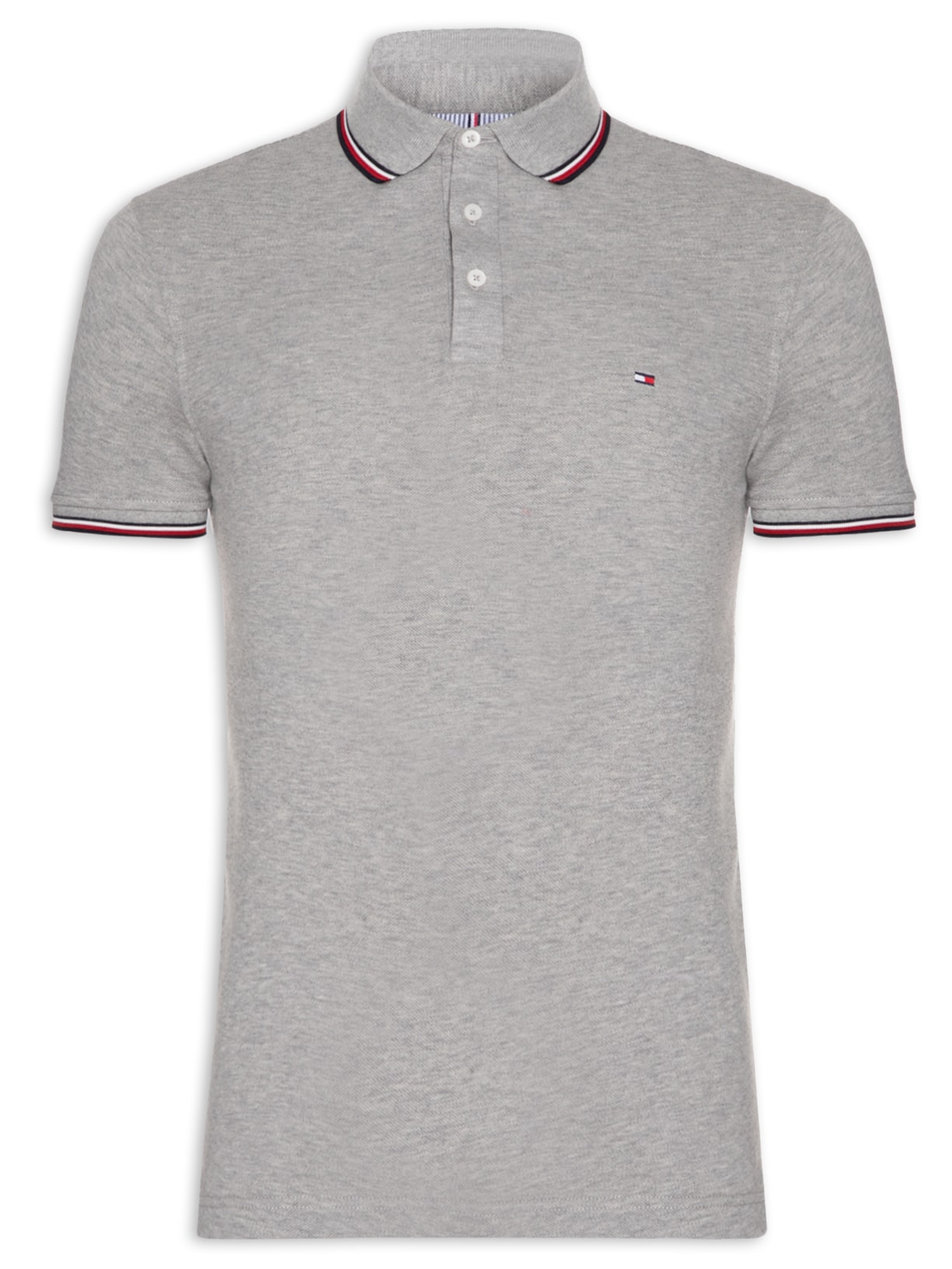 Polo Masculina 1985 Tipped Slim - Cinza