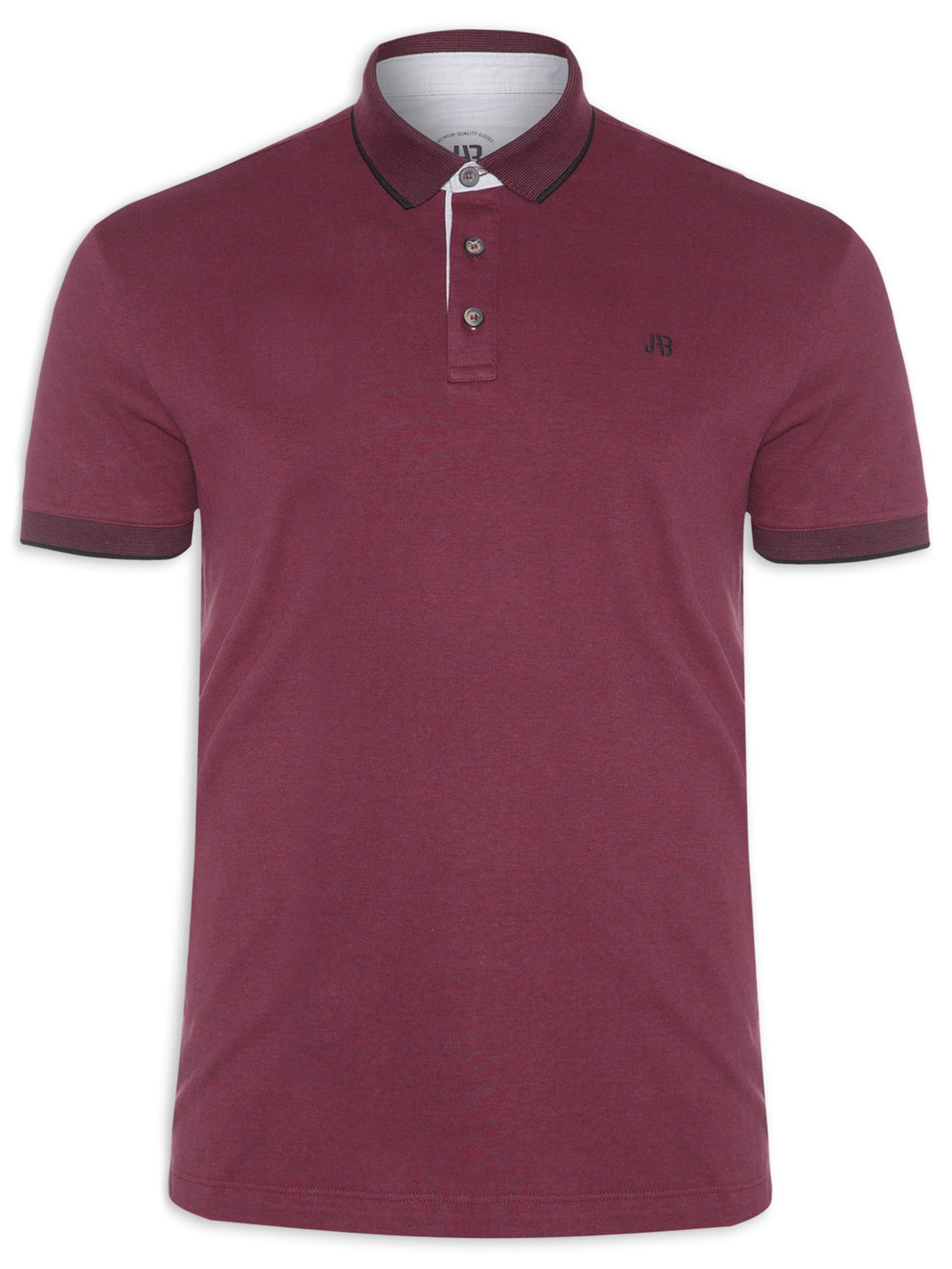 Polo Masculina Alfaiataria Vm Friso Vinho Jab
