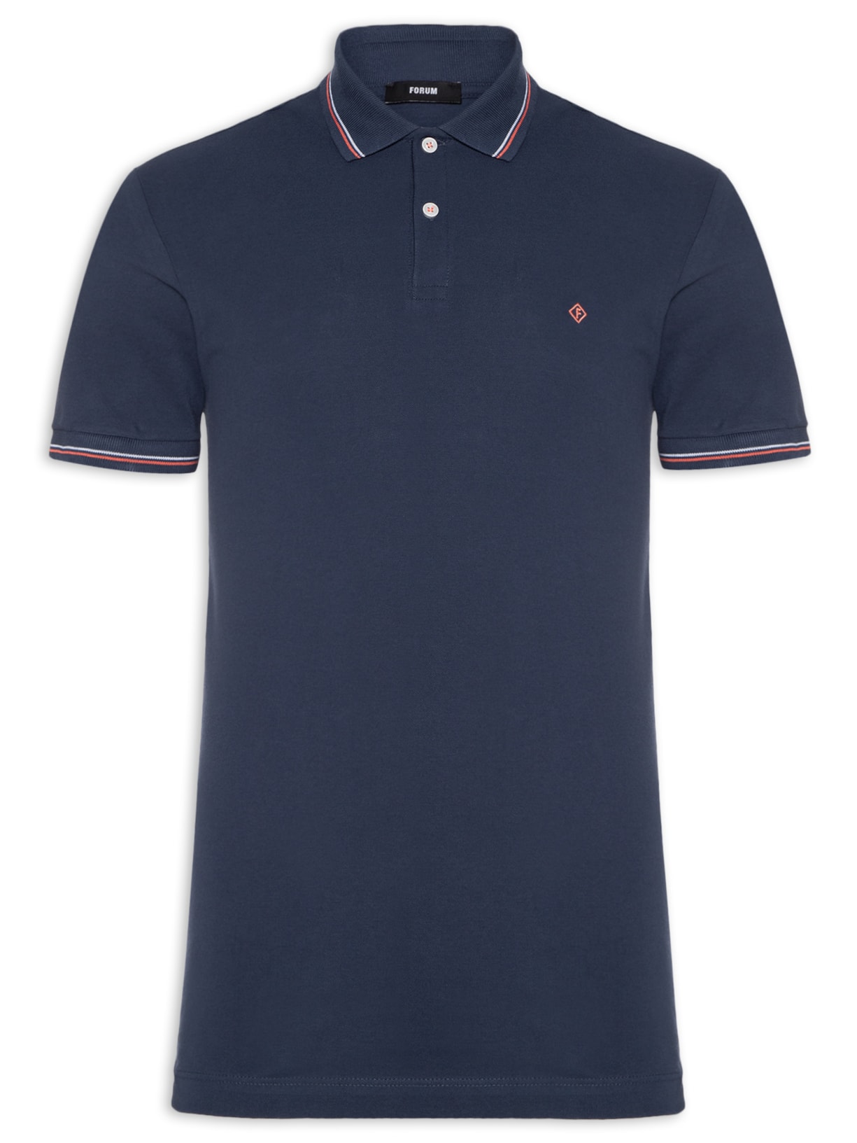 Polo Masculina Algodão - Azul