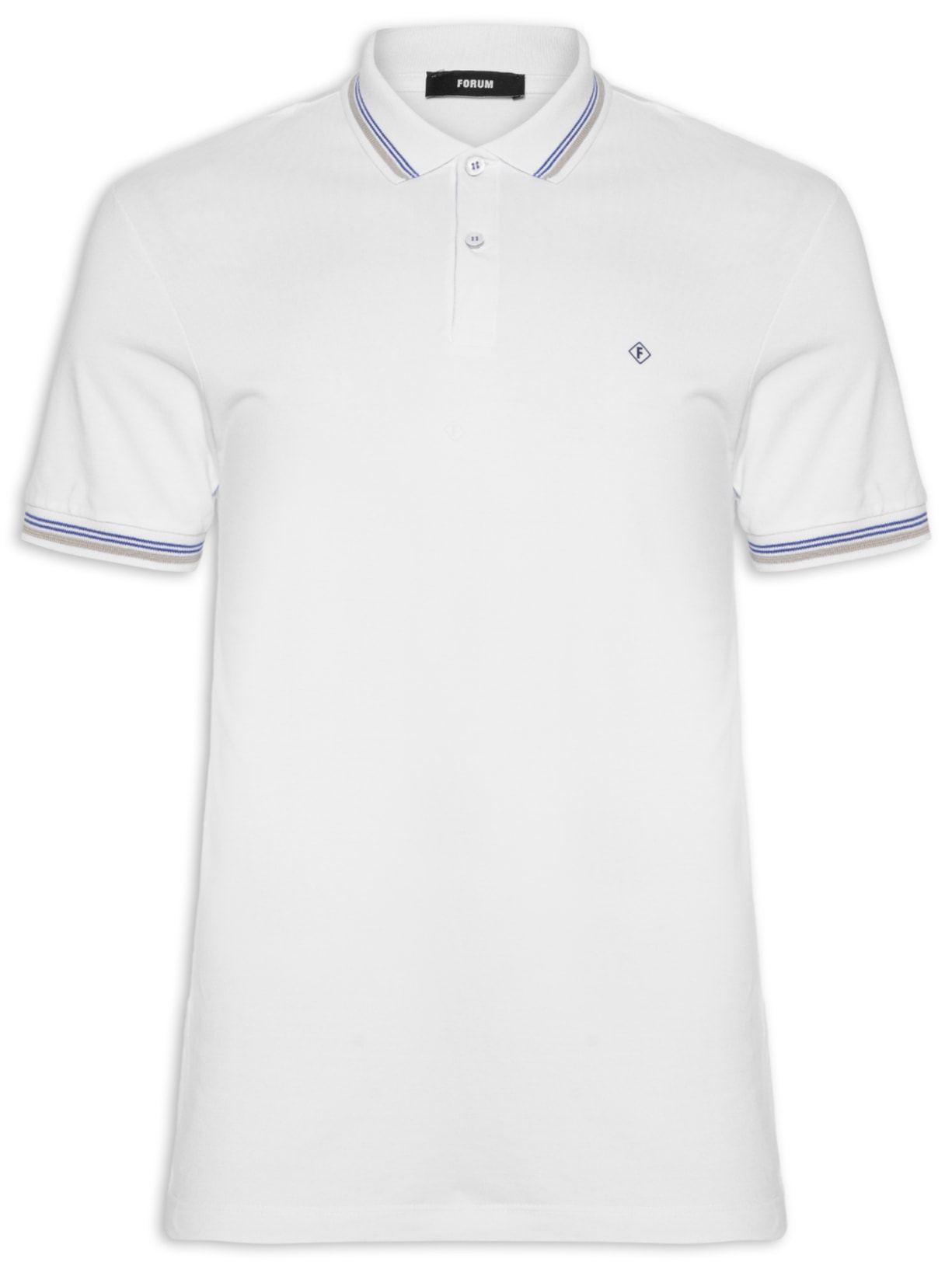 Polo Masculina Algodão - Branco
