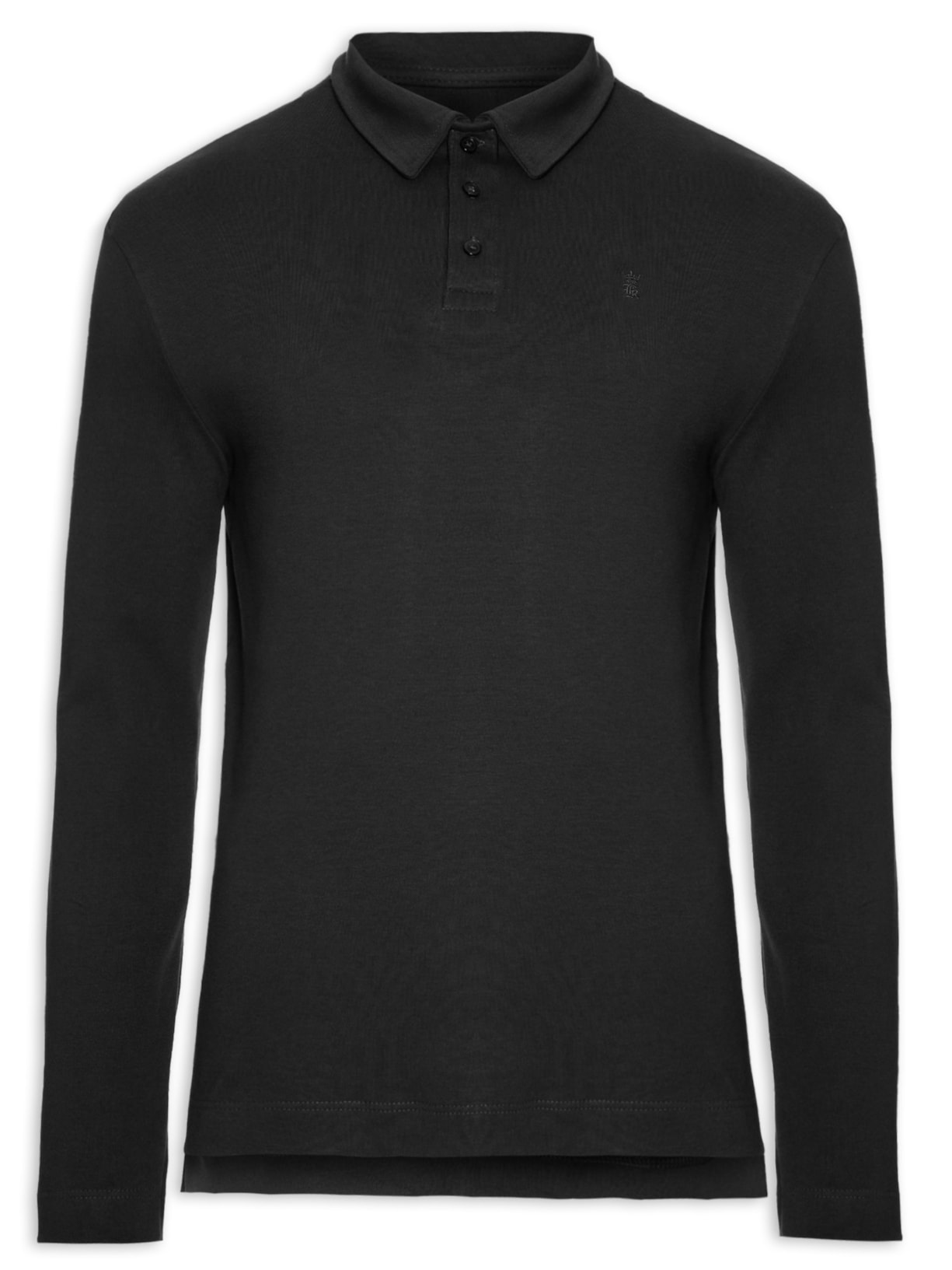 Polo Masculina Algodão Egípcio Preto Sergio K
