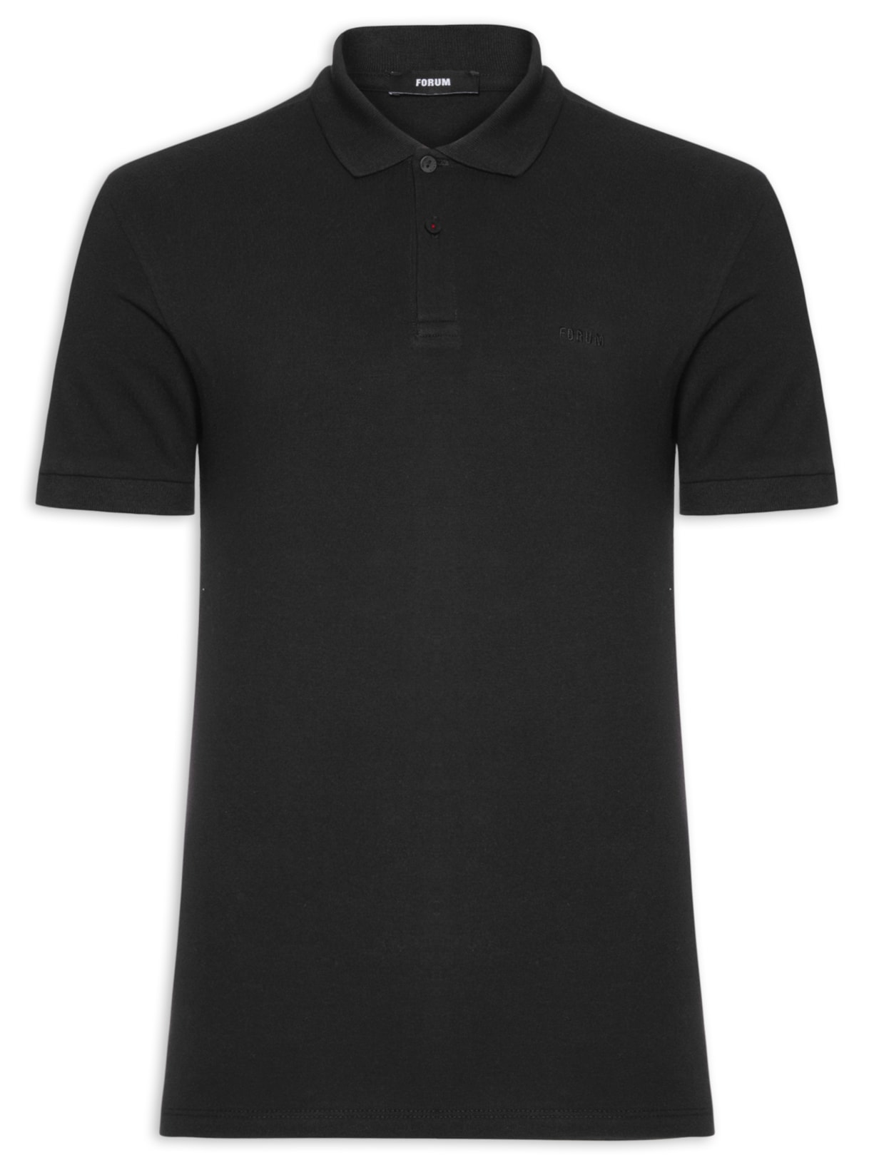 Polo Masculina Algodão - Preto