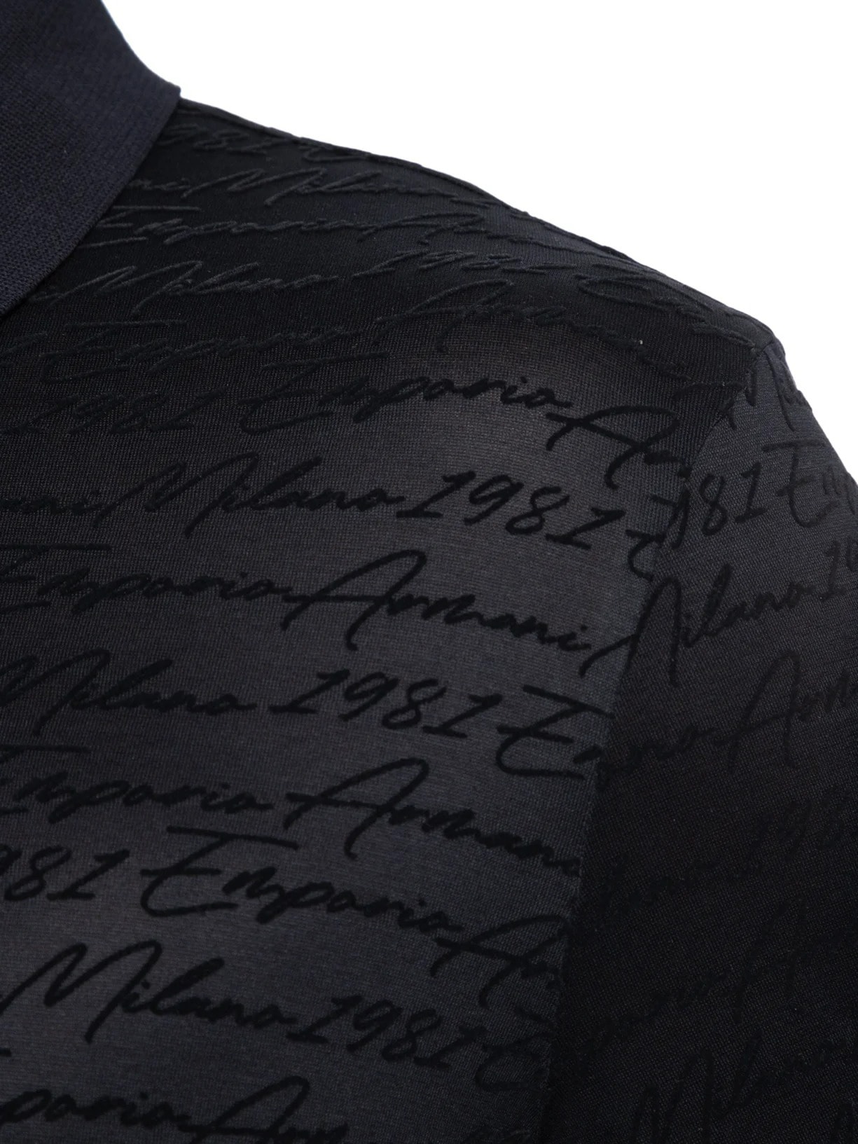 Polo Masculina Assinatura Azul Emporio Armani