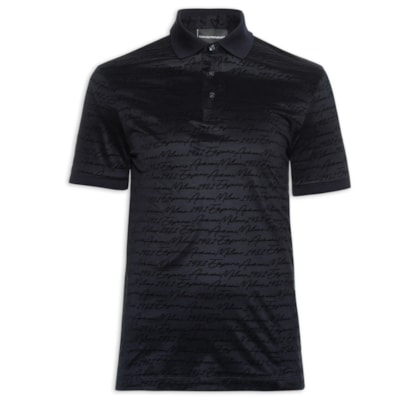 Polo Masculina Assinatura - Azul