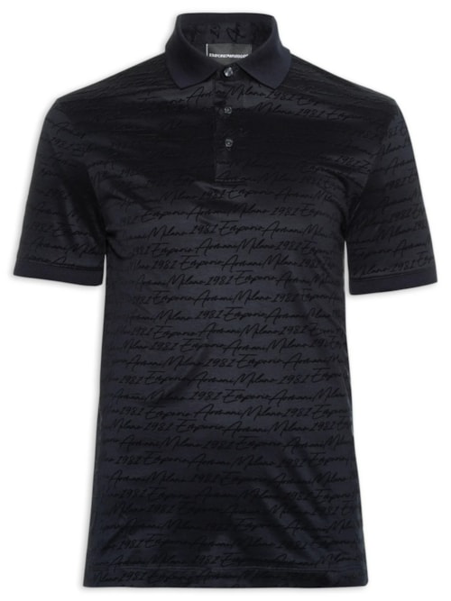 Polo Masculina Assinatura - Azul