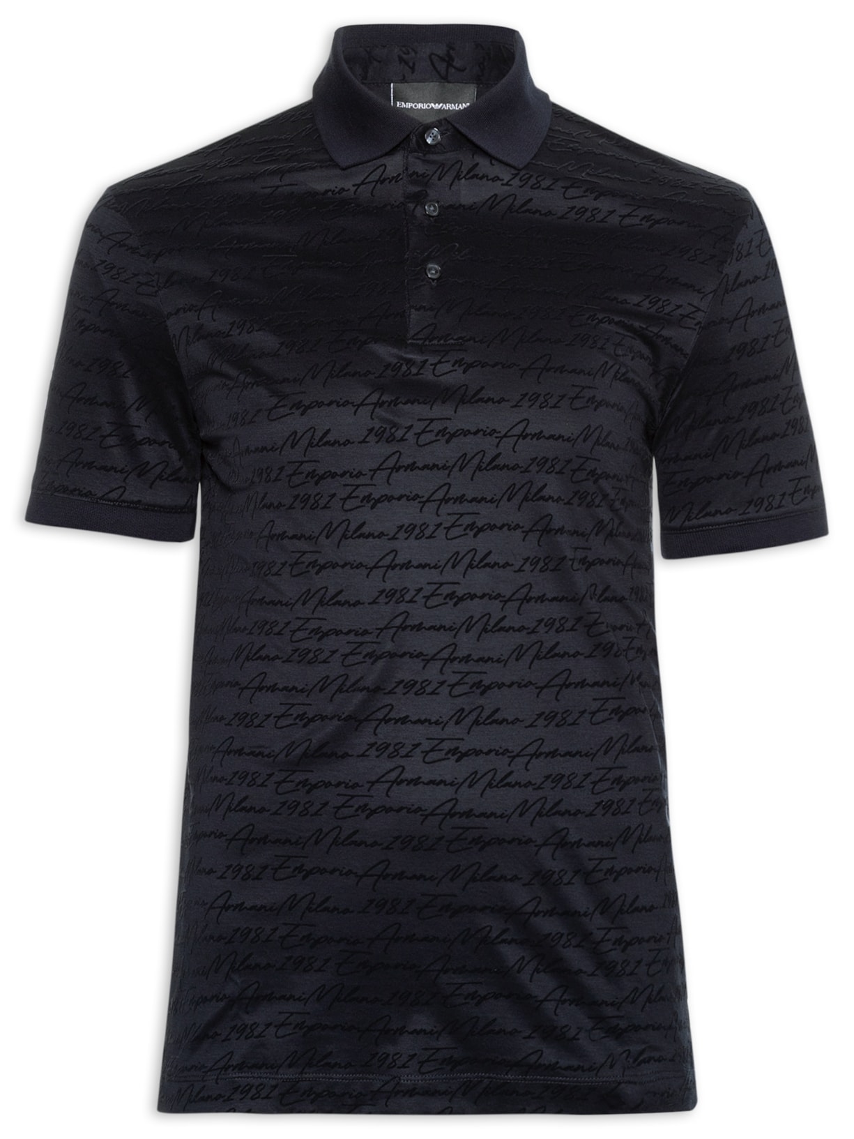 Polo Masculina Assinatura Azul Emporio Armani