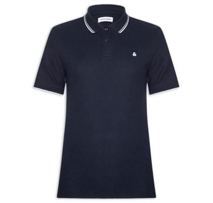 Polo Masculina Austin Com Friso - Azul
