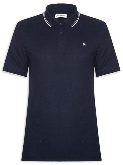Polo Masculina Austin Com Friso - Azul