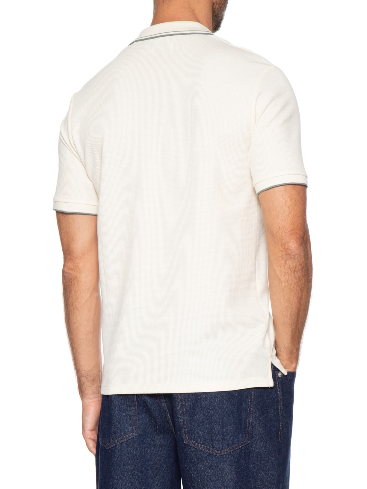 Polo Masculina Austin Com Friso Branco Jack & Jones