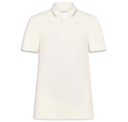 Polo Masculina Austin Com Friso - Branco