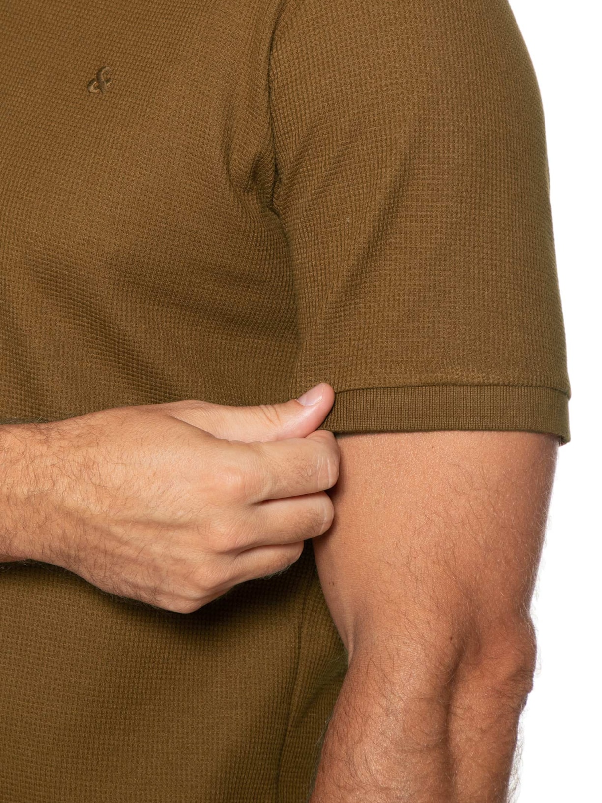 Polo Masculina Austin Com Friso Marrom Jack & Jones