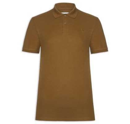 Polo Masculina Austin Com Friso - Marrom