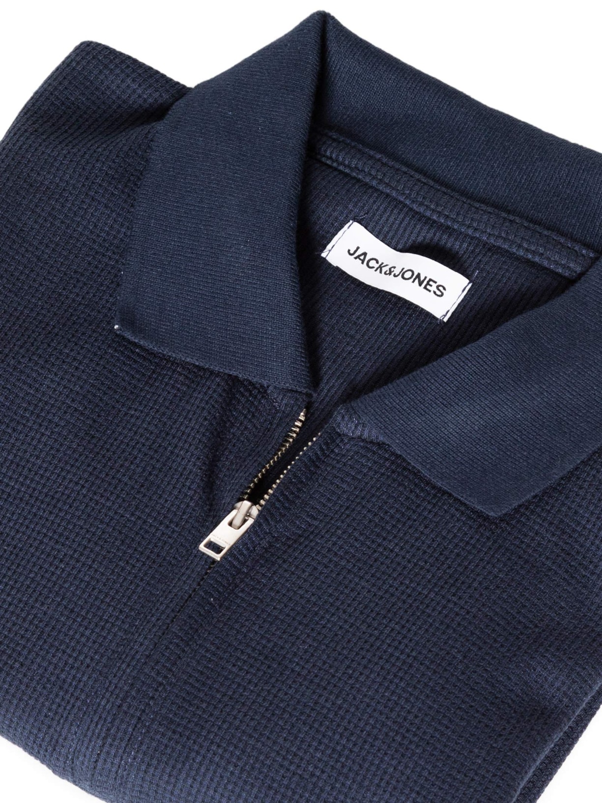 Polo Masculina Austin Half Zip Azul Jack & Jones