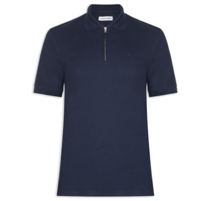 Polo Masculina Austin Half Zip - Azul