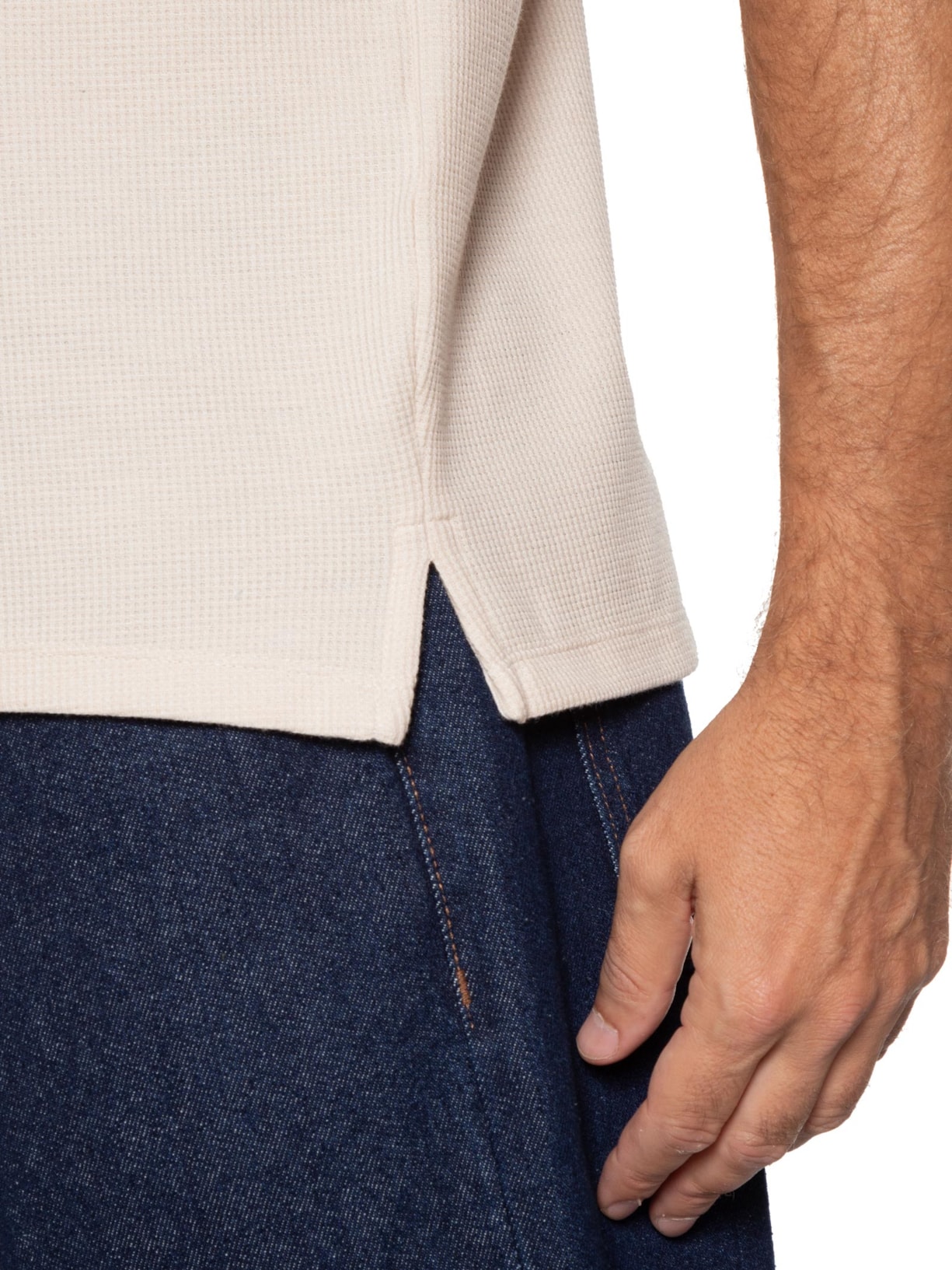 Polo Masculina Austin Half Zip Bege Jack & Jones