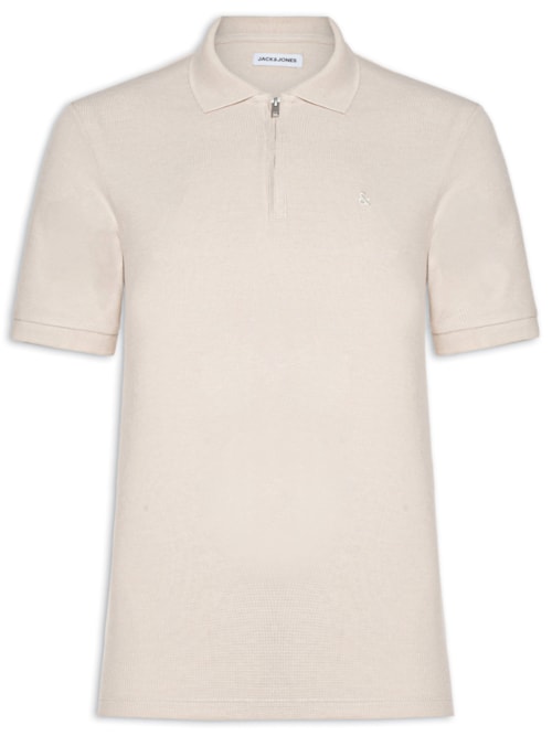 Polo Masculina Austin Half Zip - Bege