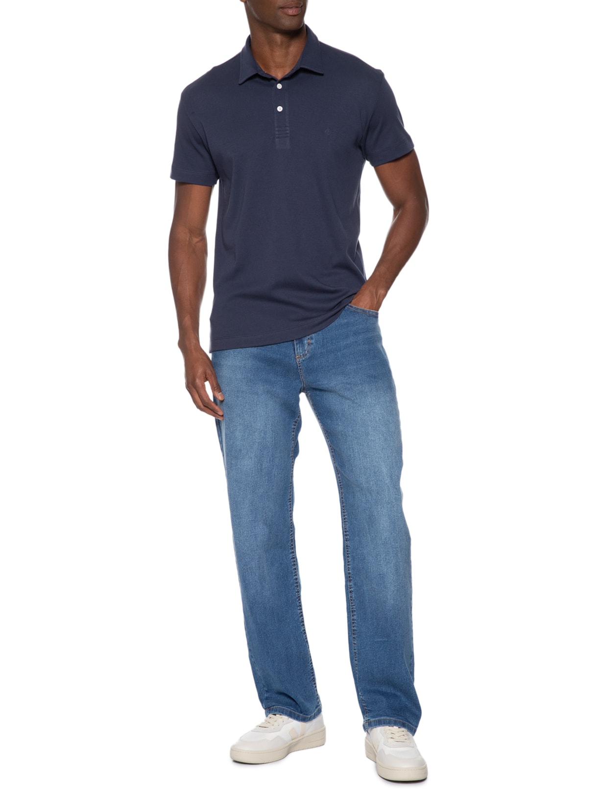 Polo Masculina Azul Forum