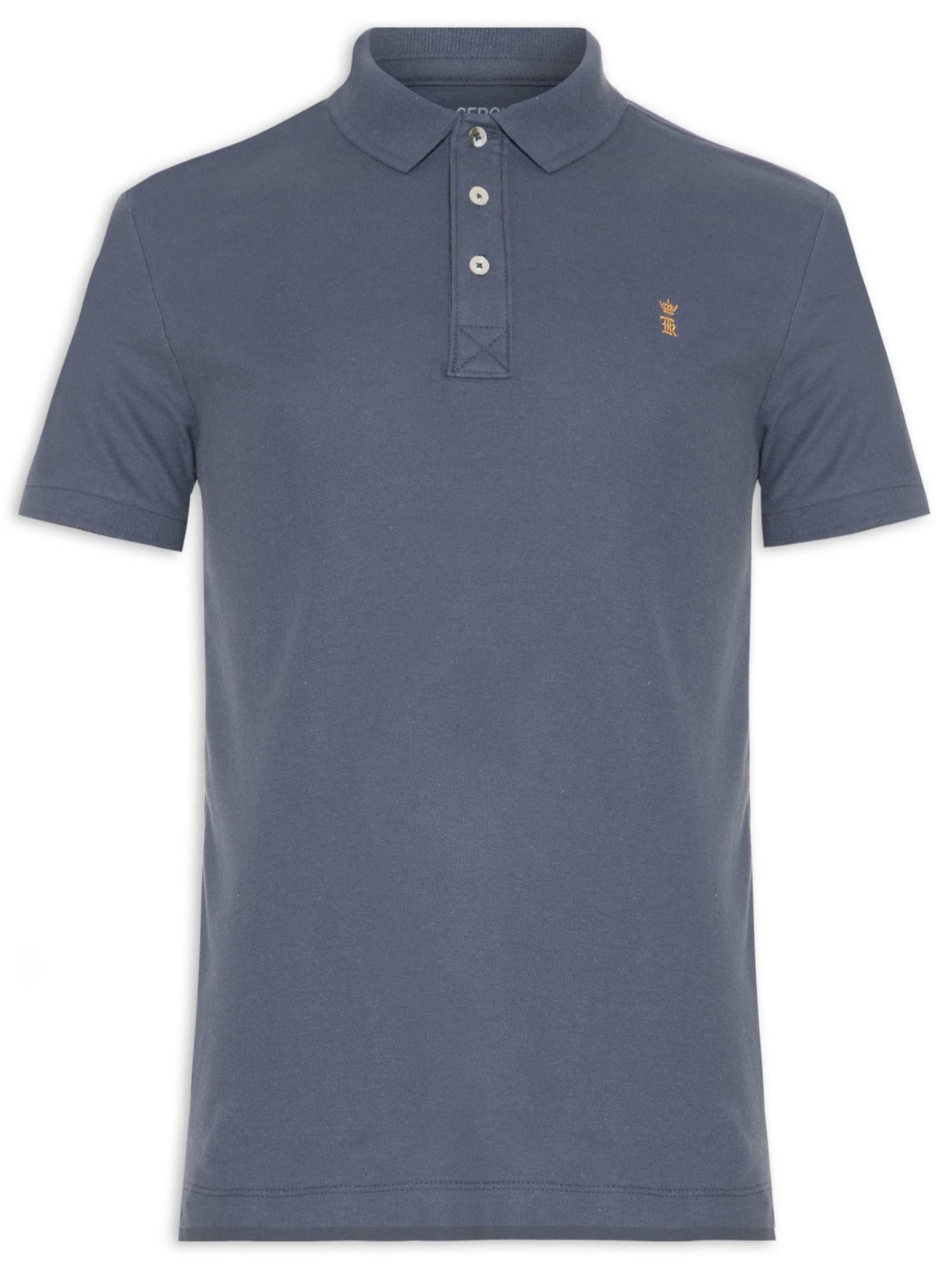 Polo Masculina Básica - Cinza