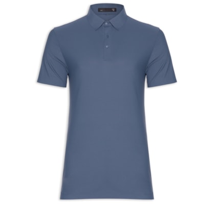 Polo Masculina Básica Color - Azul