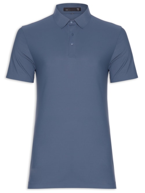 Polo Masculina Básica Color - Azul