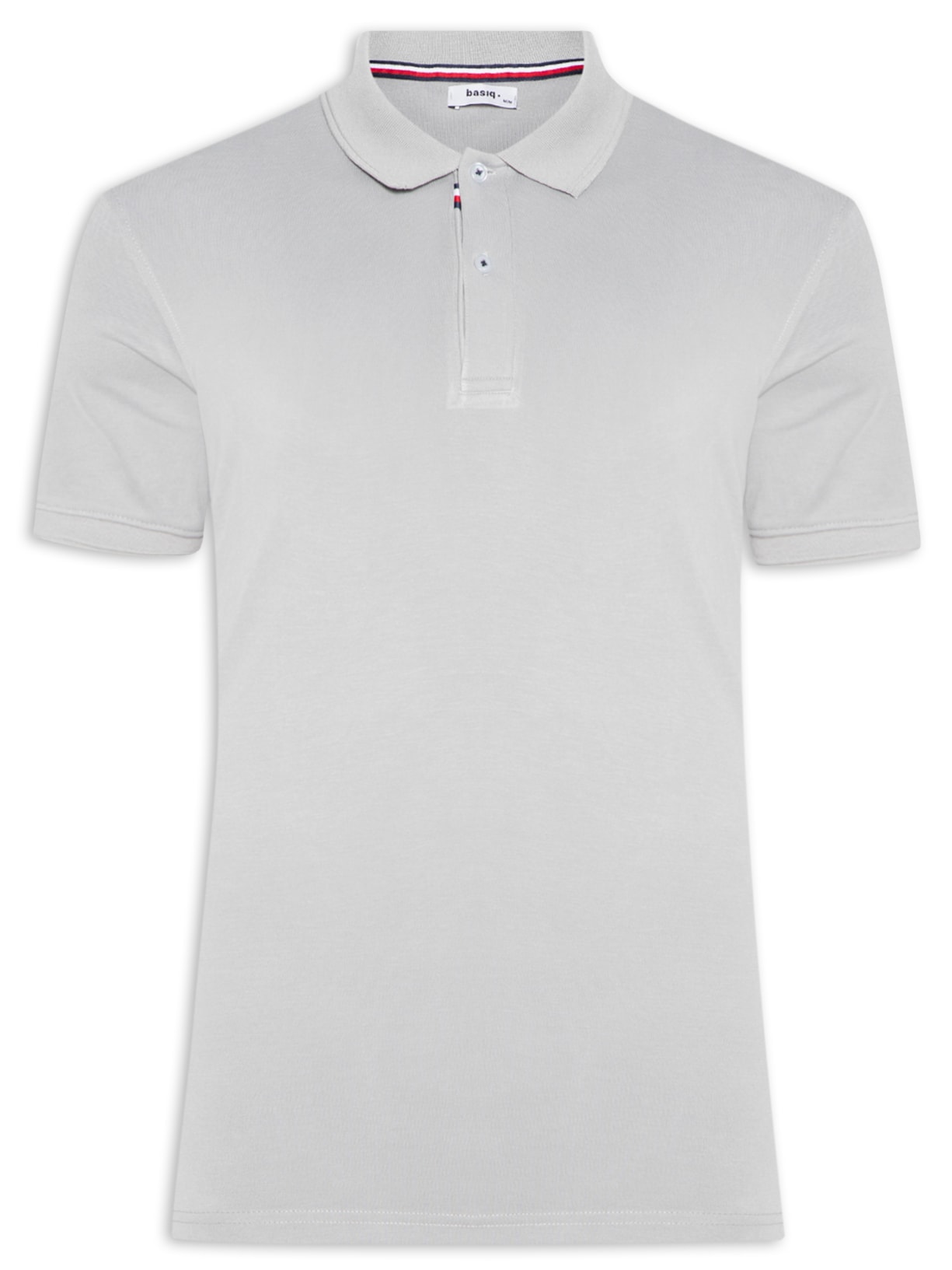Polo Masculina Básica Color - Cinza