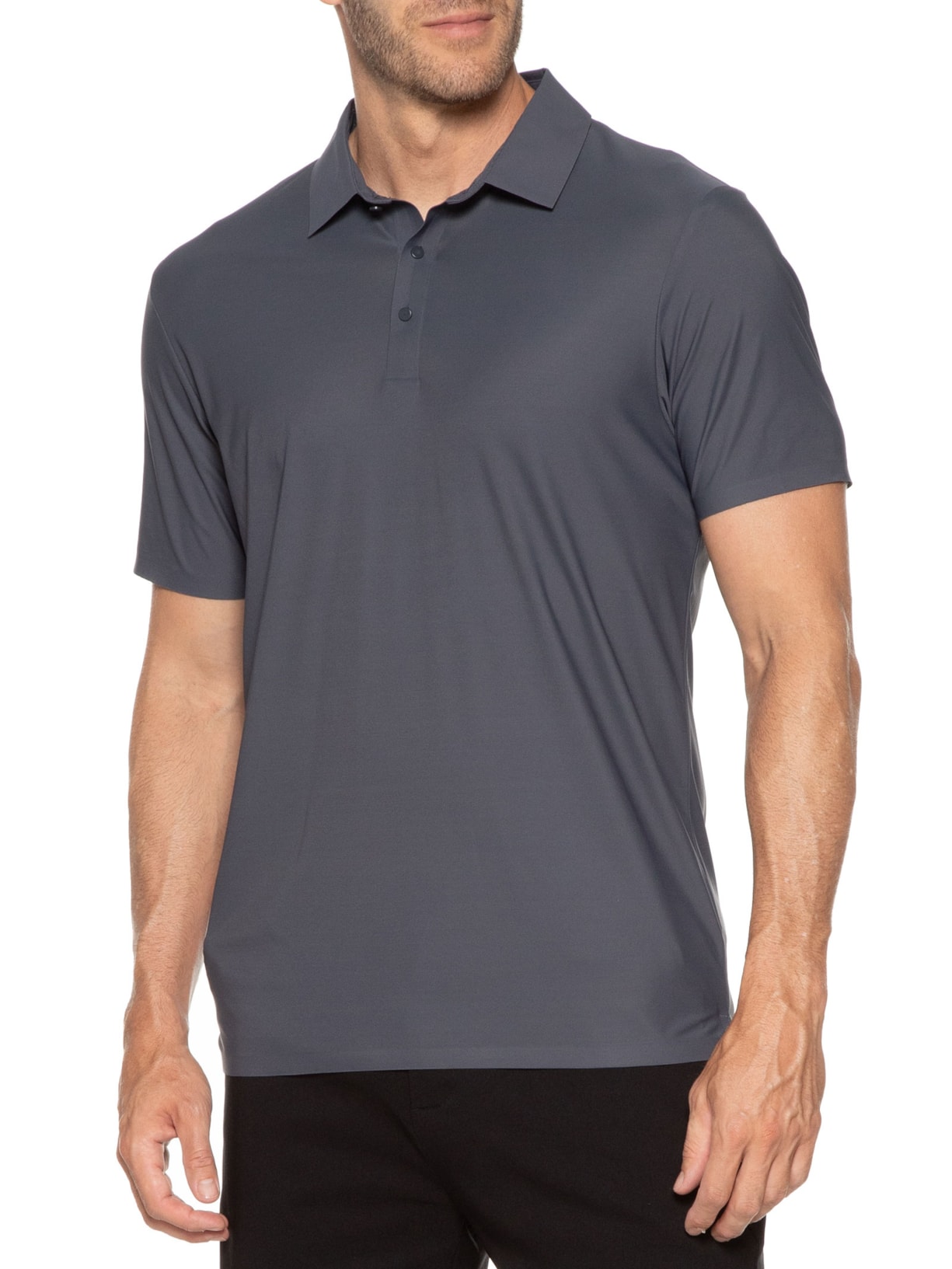Polo Masculina Básica Color Cinza '2 Essential