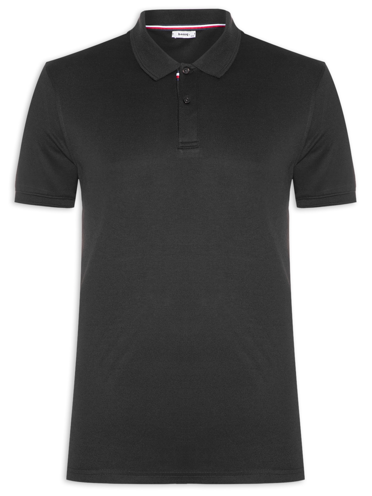 Polo Masculina Básica Color - Preto