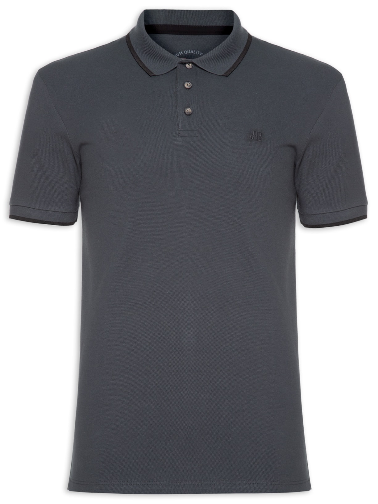 Polo Masculina Básica Com Friso - Verde