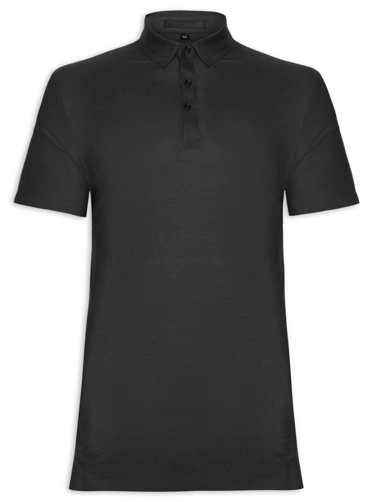 Polo Masculina Básica Comfy - Preto
